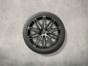 22 英寸 RS Spyder 设计冬季车轮和轮胎套件，高光黑色。保时捷 Macan-e - 95C044600H